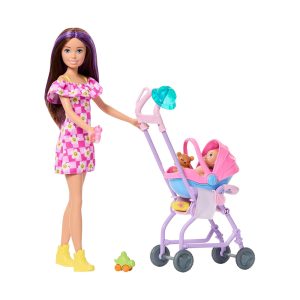 Mattel Barbie Skipper Babysitters Inc. Playset With Skipper Doll, Baby Doll, Stroller & 7 Accessories