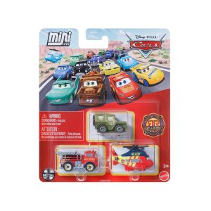 Mattel Disney and Pixar Cars Mini Racers 3-Pack Sarge, Red & Rotor Turbosky