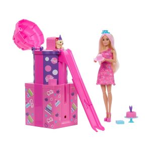 Mattel Barbie Rise & Surprise Pet Birthday Series Doll & Accessories With Slide & Surprises