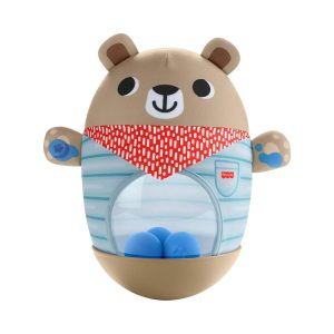 Mattel Fisher-Price Friendship Forest Bat & Wobble Inflatable Bear Roly-Poly Activity Toy For Baby