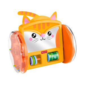 Mattel Fisher-Price Crawling Buddy Kitty is an activity toy for babies that encourages tummy time and crawling.