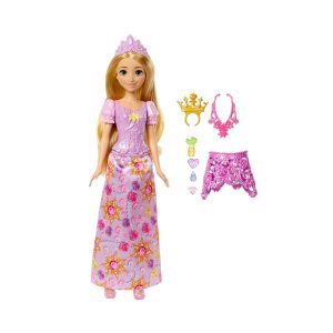 Mattel Disney Princess Jewel Reveal Rapunzel Fashion Doll W/ 8 Surprises Including Gem Box & 10 Accessories