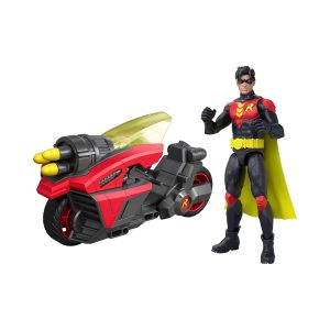 Mattel DC Premier 6.5 Inch Batlink Robin Figure & Motorcycle Vehicle With Projectile Launch