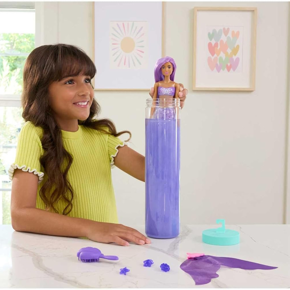 Mattel Barbie Color Reveal Mermaid Animals Series Doll & Accessories With 6 Surprises - Image 7