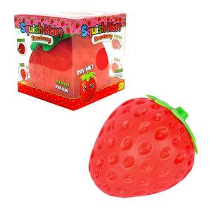 Squish Mart Jumbo Strawberry Squishy TPR CDU6PCS