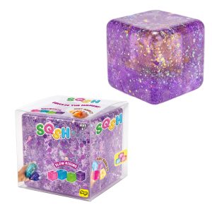 SQSH ICE CUBE 4 ASST Colors Maltose & Powder Glitter 7 cm CDU6PCS (One Random Piece)