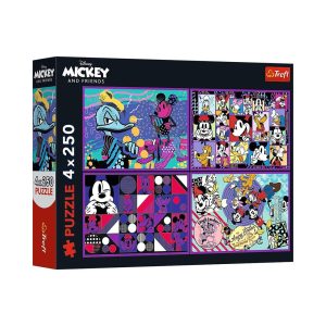 Trefl Puzzles - 4x250 - A series of Mickey Mouse adventures / Disney Mickey Mouse and Friends_FSC Mix 70%