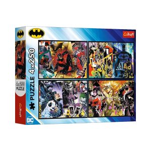 Trefl Puzzles - 4x250 - Batman in action / Warner Batman_FSC Mix 70%