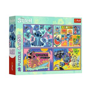 Trefl Puzzles - 4x250 - Amazing Stitch / Disney Lilo&Stitch_FSC Mix 70%