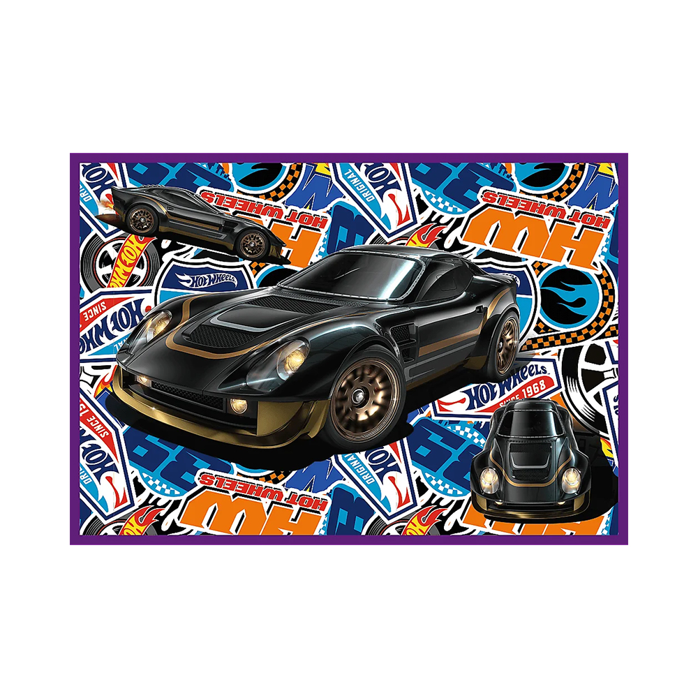 Trefl Puzzles - 4x250 - Racing cars / Mattel Hot Wheels_FSC Mix 70% - Image 2