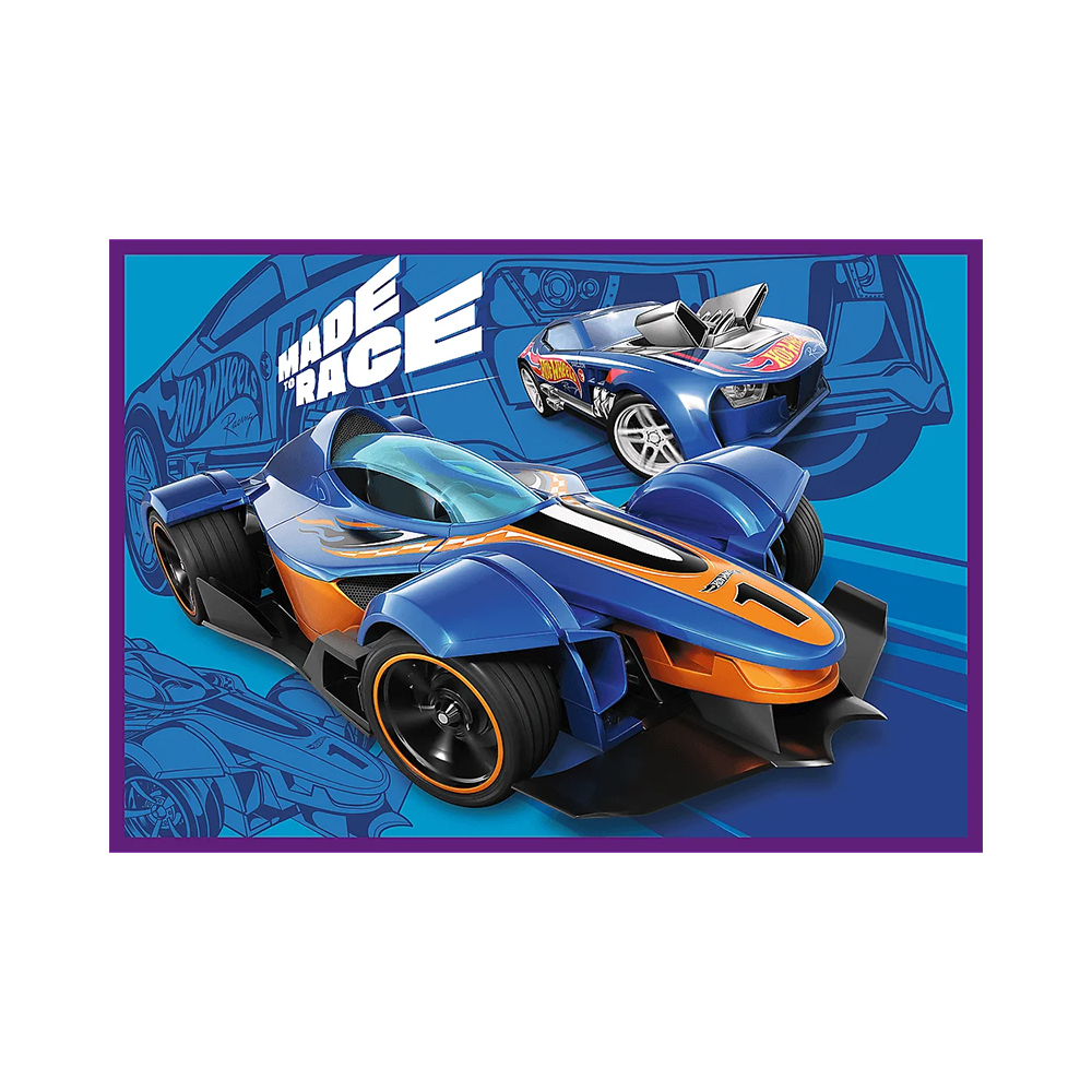Trefl Puzzles - 4x250 - Racing cars / Mattel Hot Wheels_FSC Mix 70% - Image 3