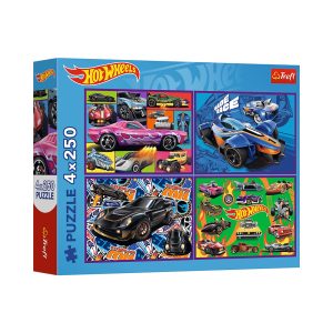 Trefl Puzzles - 4x250 - Racing cars / Mattel Hot Wheels_FSC Mix 70%