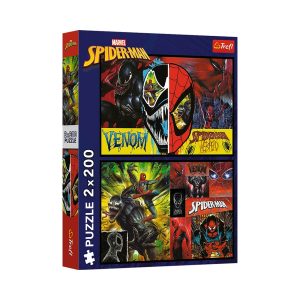 Trefl Puzzles - 2x200 - Spider-Man day and night / Disney Marvel Spiderman_FSC Mix 70%