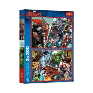 Trefl Puzzles - 2x200 - Defenders of the world / Disney Marvel The Avengers_FSC Mix 70%