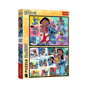 Trefl Puzzles - 2x200 - The happy life of Stitch / Disney Lilo&Stitch_FSC Mix 70%