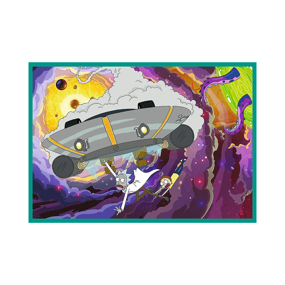 Trefl Puzzles - 4x250 - The twisted world of Rick and Morty / Warner Rick and Morty_FSC Mix 70% - Image 2