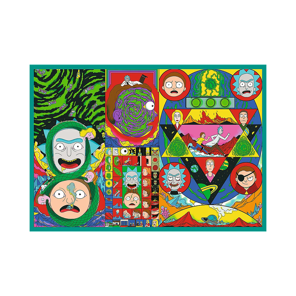 Trefl Puzzles - 4x250 - The twisted world of Rick and Morty / Warner Rick and Morty_FSC Mix 70% - Image 3