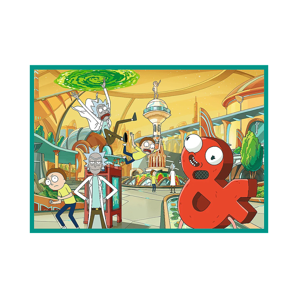 Trefl Puzzles - 4x250 - The twisted world of Rick and Morty / Warner Rick and Morty_FSC Mix 70% - Image 5