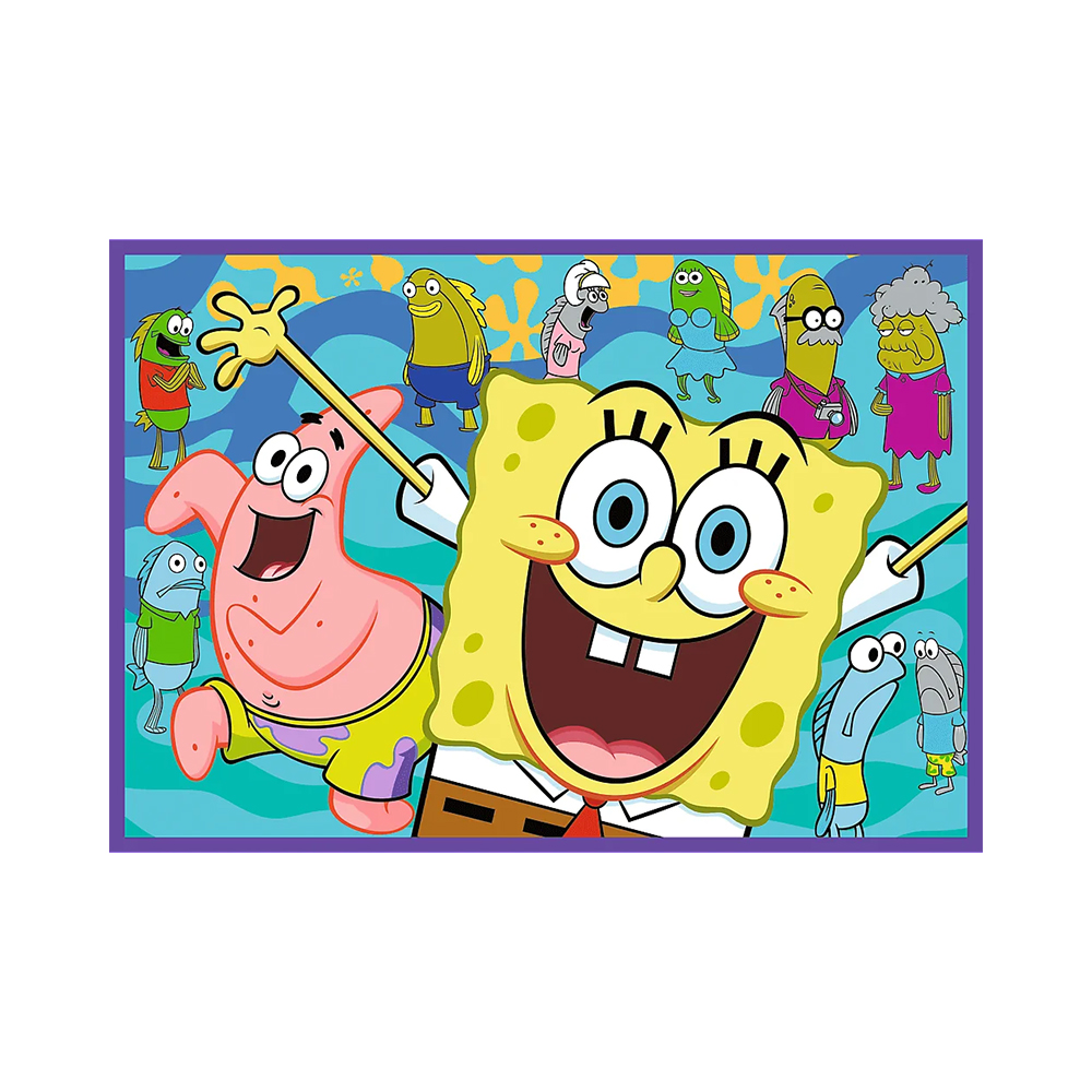 Trefl Puzzles - 4x250 - Crazy world of Spongebob / Viacom Spongebob_FSC Mix 70% - Image 2