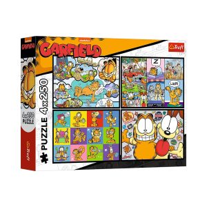 Trefl Puzzles - 4x250 - Garfield doesnt like Mondays / Garfield_FSC Mix 70%