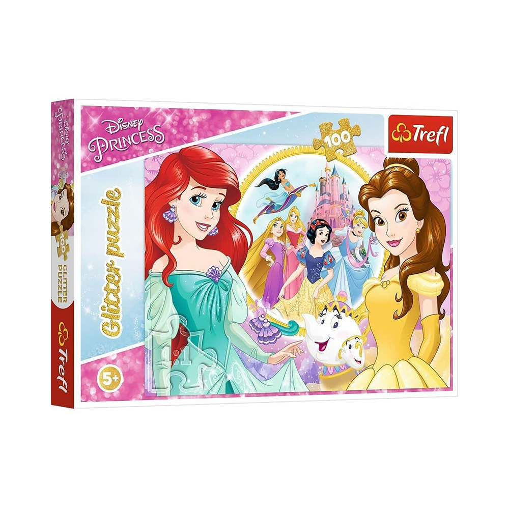 Trefl Puzzles - 100 Glitter - Memories of Bella and Ariel / Disney Princess