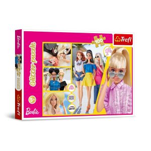 Trefl Puzzles - 100 Glitter - Glitter Barbie / Mattel, Barbie