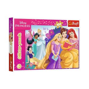 Trefl Puzzle - Cartoon Animation: Disney Princess - The Glow of the Magic of Friendship (100 Glitter PCS)