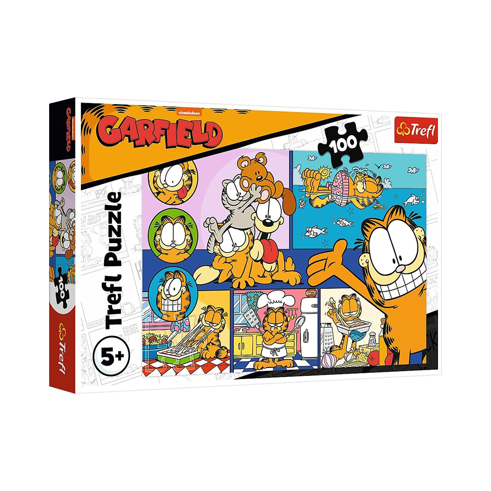 Trefl Puzzles - 100 - Lazy Garfield / Garfield_FSC Mix 70%