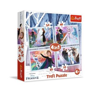 Trefl Puzzles - 4in1 - Journey into the unknown / Disney Frozen 2