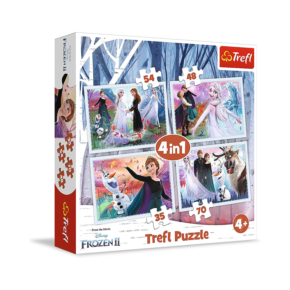 Trefl Puzzles - 4in1 - Journey into the unknown / Disney Frozen 2
