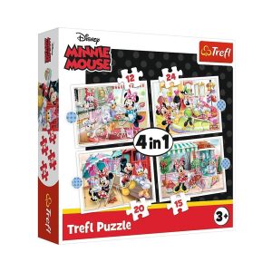 Trefl Puzzles - 4in1 (12, 15, 20, 24) - Minnie with friends / Disney Minnie
