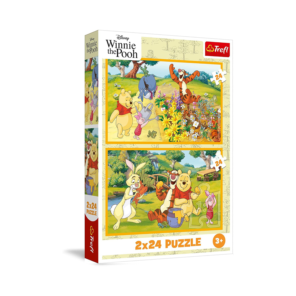 Trefl Puzzles - 2x24 - Day in the garden/ Disney Winnie the Pooh_FSC Mix 70%