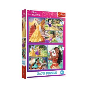 Trefl Puzzles - 2x70 - Fairy tale days / Disney Princess_FSC Mix 70%