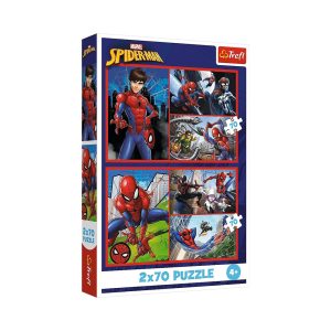 Trefl Puzzles - 2x70 - Spider stories / Disney Marvel Spiderman_FSC Mix 70%