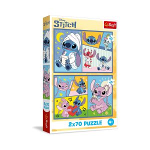 Trefl Puzzles - 2x70 - Theres no boredom with Stitch / Disney Lilo&Stitch_FSC Mix 70%