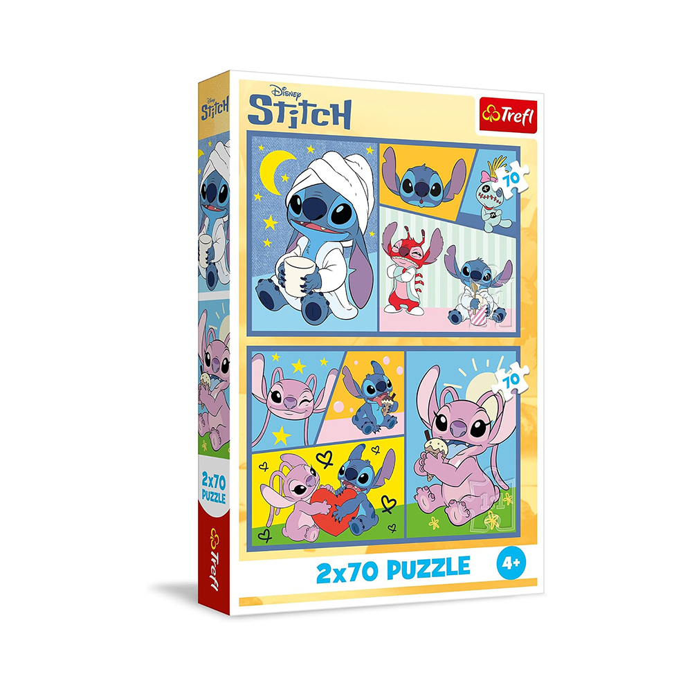 Trefl Puzzles - 2x70 - Theres no boredom with Stitch / Disney Lilo&Stitch_FSC Mix 70%