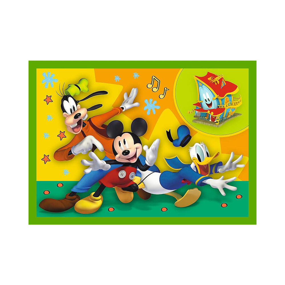 Trefl Puzzles - 4in1 (12, 15, 20, 24) - Among the friends / Disney Mickey Mouse Funhouse - Image 4