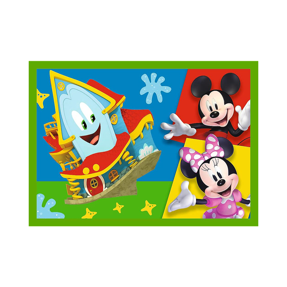 Trefl Puzzles - 4in1 (12, 15, 20, 24) - Among the friends / Disney Mickey Mouse Funhouse - Image 5