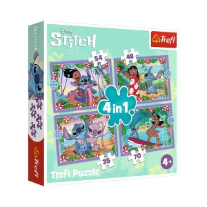 Trefl Puzzles - 4in1 - Lilo&Stitchs crazy day / Disney Lilo&Stitch