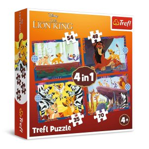 Trefl Puzzles - 4in1 - Brave Lion King / Disney Lion King