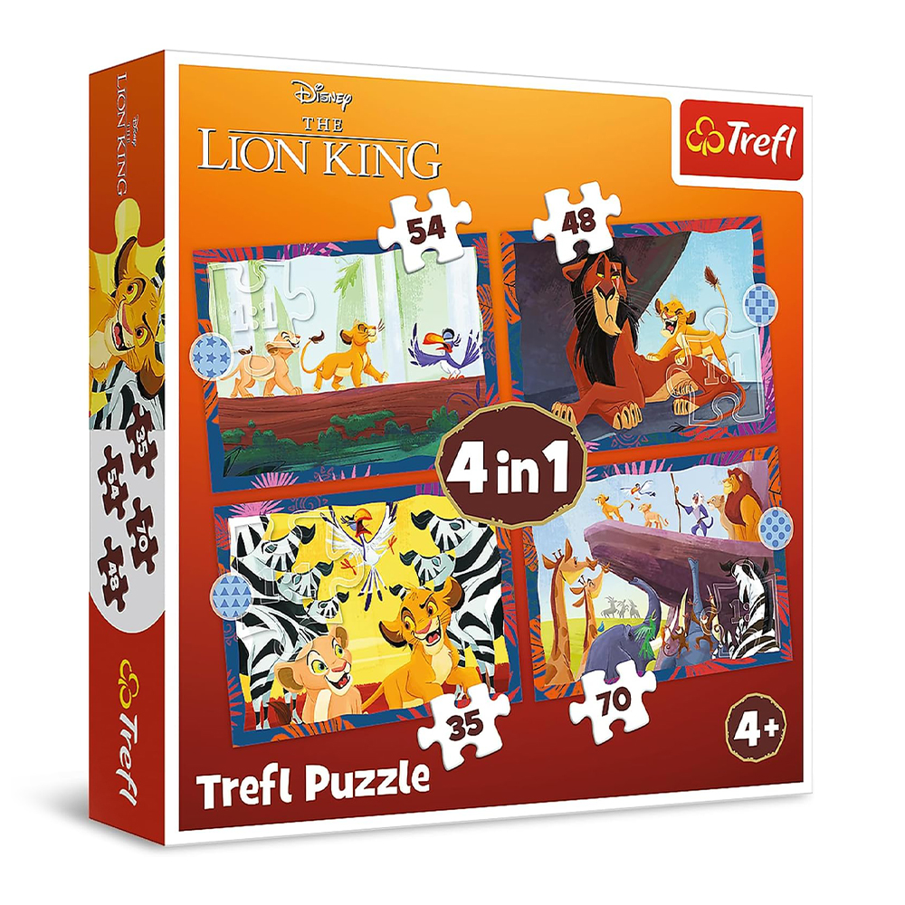 Trefl Puzzles - 4in1 - Brave Lion King / Disney Lion King