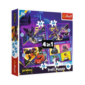 Trefl Puzzles - 4in1 - Meet Batwheels / Warner Batwheels