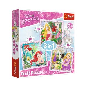 Trefl Puzzles - 3in1 - Rapunzel, Aurora and Ariel / Disney Princess
