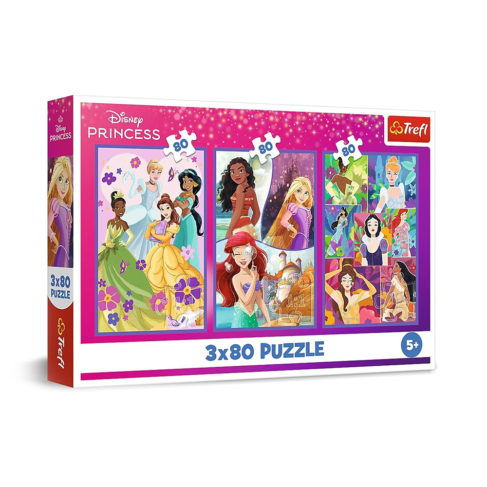 Trefl Puzzles - 3x80 - Princesses friends / Disney Princess_FSC Mix 70%