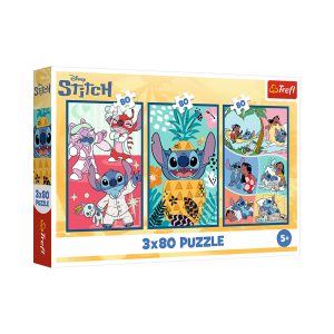Trefl Puzzles - 3x80 - Stitchs world / Disney Lilo&Stitch_FSC Mix 70%