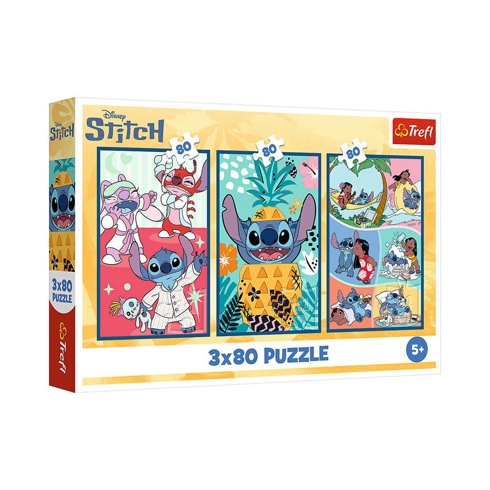 Trefl Puzzles - 3x80 - Stitchs world / Disney Lilo&Stitch_FSC Mix 70%
