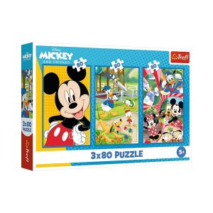 Trefl Puzzles - 3x80 - The Mickey Mouse Team / Disney Mickey Mouse and Friends_FSC Mix 70%