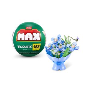 Zuru - MAX Build More Premium Bouquet''s Collection - Blue Flowers Real LED Light Up (158 PCS)