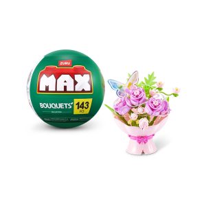 Zuru - MAX Build More Premium Bouquet''s Collection - Pink Flowers Real LED Light Up (143 PCS)