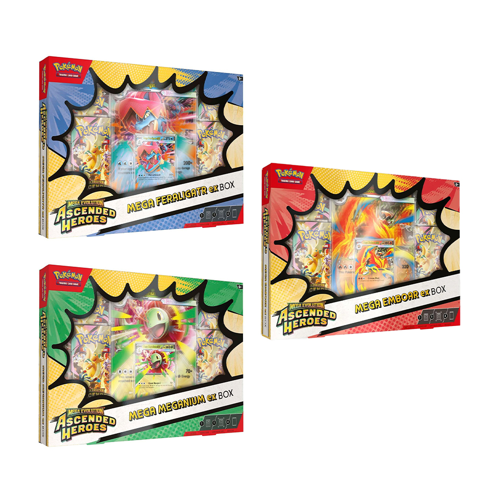 Nintendo - Games: Pokemon Trading Cards Game (TCG) - Mega Evolution Ascended Heroes ME2.5 Mega EX 3 Assortment (One Random Piece)